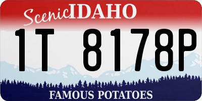 ID license plate 1T8178P