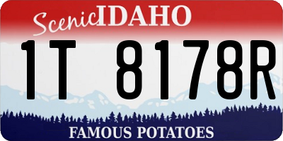ID license plate 1T8178R