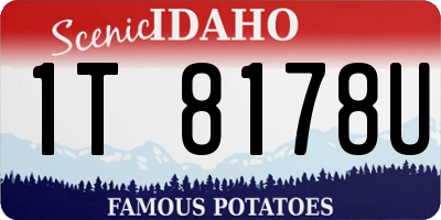 ID license plate 1T8178U