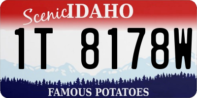 ID license plate 1T8178W