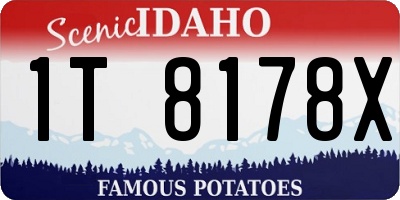 ID license plate 1T8178X