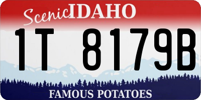 ID license plate 1T8179B