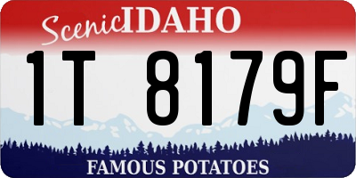 ID license plate 1T8179F