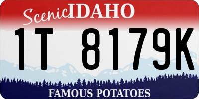 ID license plate 1T8179K