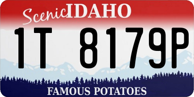 ID license plate 1T8179P