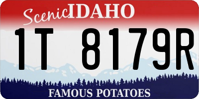 ID license plate 1T8179R