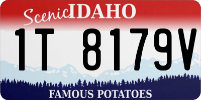 ID license plate 1T8179V
