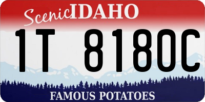ID license plate 1T8180C