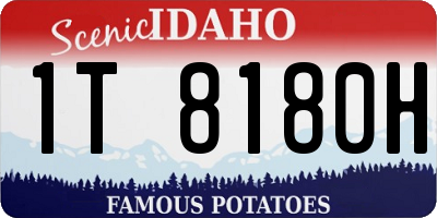 ID license plate 1T8180H