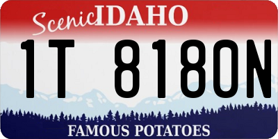 ID license plate 1T8180N
