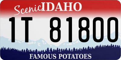 ID license plate 1T8180O