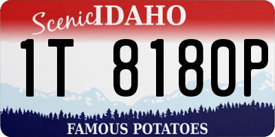 ID license plate 1T8180P