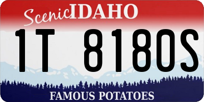 ID license plate 1T8180S