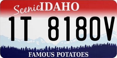 ID license plate 1T8180V