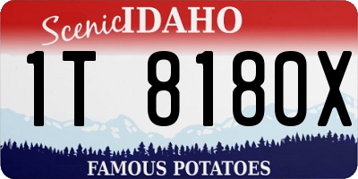 ID license plate 1T8180X