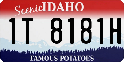 ID license plate 1T8181H