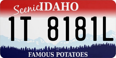 ID license plate 1T8181L