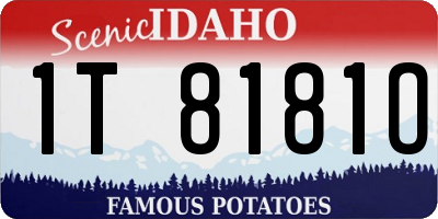 ID license plate 1T8181O