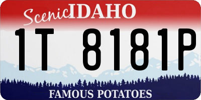 ID license plate 1T8181P