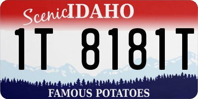 ID license plate 1T8181T
