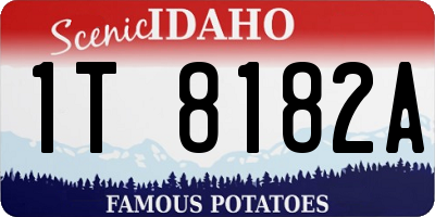 ID license plate 1T8182A