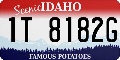 ID license plate 1T8182G
