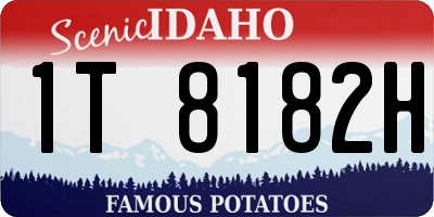 ID license plate 1T8182H