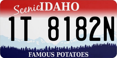 ID license plate 1T8182N