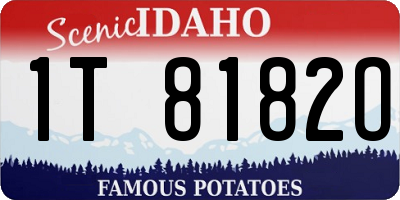 ID license plate 1T8182O