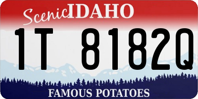 ID license plate 1T8182Q