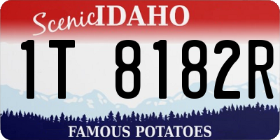 ID license plate 1T8182R