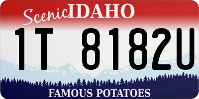 ID license plate 1T8182U