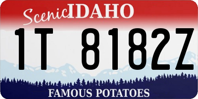 ID license plate 1T8182Z