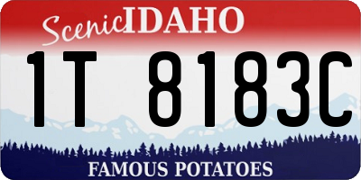 ID license plate 1T8183C