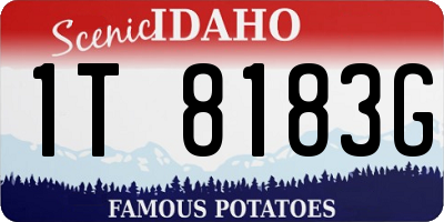 ID license plate 1T8183G