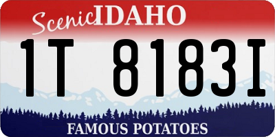 ID license plate 1T8183I