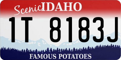 ID license plate 1T8183J