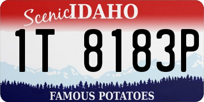 ID license plate 1T8183P