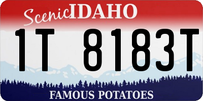 ID license plate 1T8183T