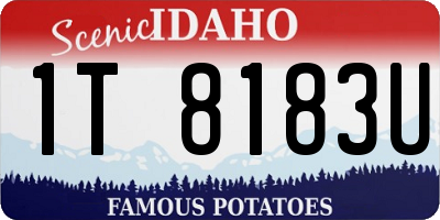 ID license plate 1T8183U