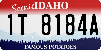 ID license plate 1T8184A