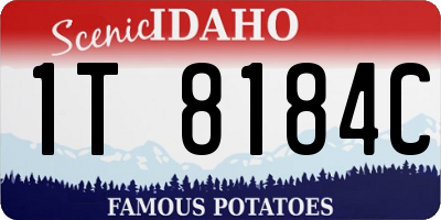 ID license plate 1T8184C