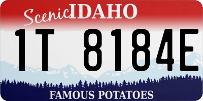 ID license plate 1T8184E