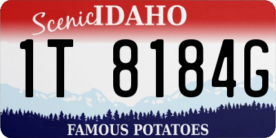 ID license plate 1T8184G