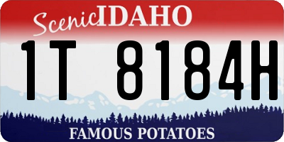 ID license plate 1T8184H