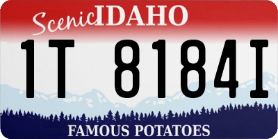 ID license plate 1T8184I