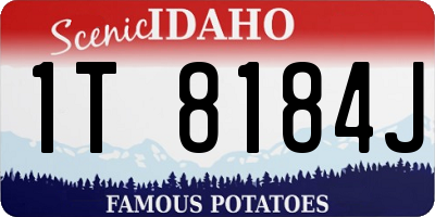 ID license plate 1T8184J