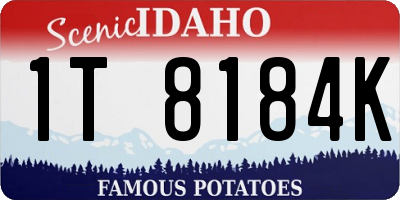 ID license plate 1T8184K