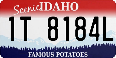 ID license plate 1T8184L