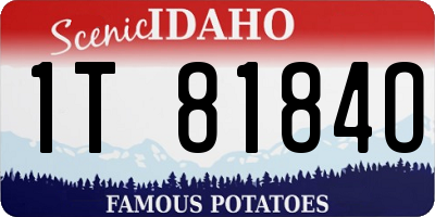 ID license plate 1T8184O